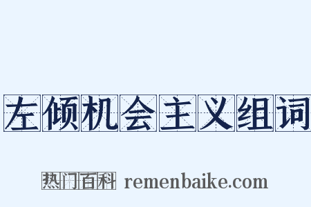 左倾机会主义组词是什么意思的图片